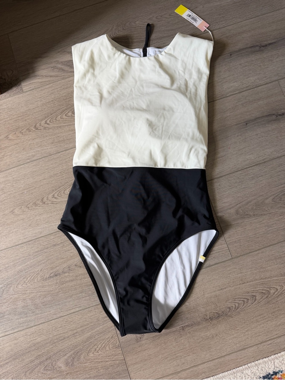 summersalt Two-Tone women's One-Piece Swimsuit in Cream and Black